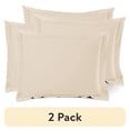 thumbnail image 1 of (2 pack) Nestl Pillow Sham Set of 2, Premium 1800 Series Double Brushed Bed Pillow Cases, Beige Cream, Standard 20" X 26", 1 of 6