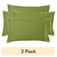 thumbnail image 1 of (2 pack) Nestl Pillow Sham Set of 2, Premium 1800 Series Double Brushed Bed Pillow Cases, Calla Green, King 20" X 36", 1 of 6