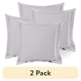 thumbnail image 1 of (2 pack) Nestl Pillow Sham Set of 2, Premium 1800 Series Double Brushed Bed Pillow Cases, Gray Lavender, Euro 18" X 18", 1 of 6