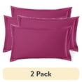 thumbnail image 1 of (2 pack) Nestl Pillow Sham Set of 2, Premium 1800 Series Double Brushed Bed Pillow Cases, Magenta, King 20" X 36", 1 of 6