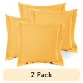 thumbnail image 1 of (2 pack) Nestl Pillow Sham Set of 2, Premium 1800 Series Double Brushed Bed Pillow Cases, Yellow, Euro 18" X 18", 1 of 6