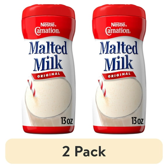 (2 pack) Nestle Carnation Original Malted Milk Powder Mix, 13 oz