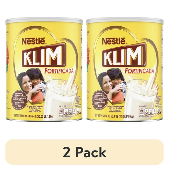 (2 pack) Nestle Klim Fortificada Dry Whole Milk Powder, Toddler Formula, 53 Total Servings, 3.52 lbs.