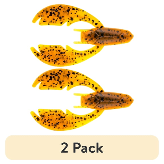 (2 pack) NetBait Paca Chunk Alabama Craw, Crawfish Freshwater Fishing Soft Baits, 6 pieces