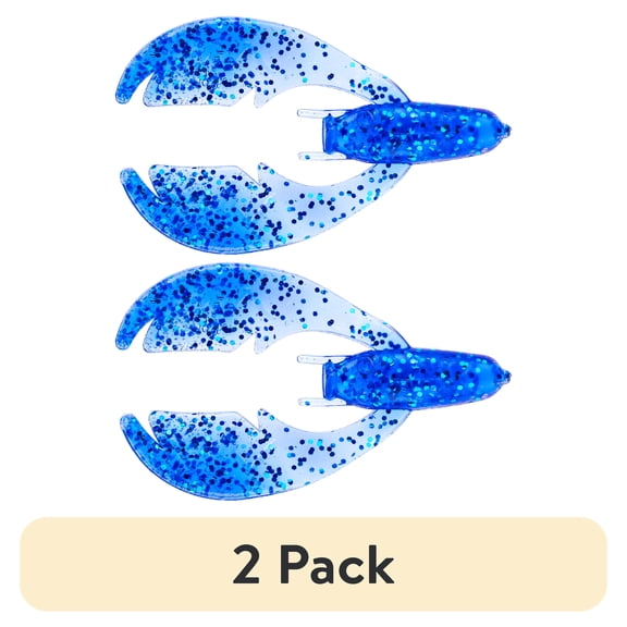 (2 pack) NetBait Paca Chunk, Sapphire Blue, Crawfish Fishing Soft Baits, 6 pieces