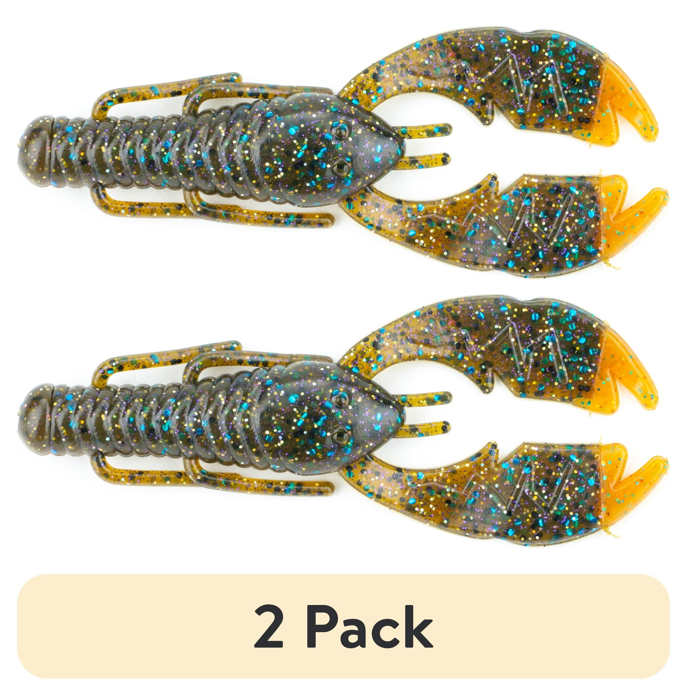 (2 pack) NetBait Paca Slim, Sun Gill Flare, Crawfish, Fishing Soft Baits, 4in, 7 pieces