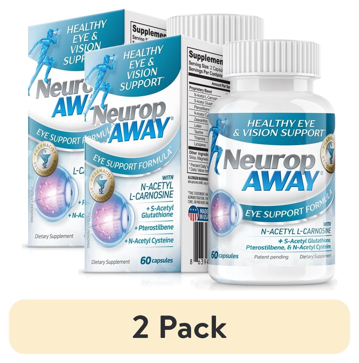 (2 pack) NeuropAWAY® Eye Support Formula Healthy Eye and Vision Support