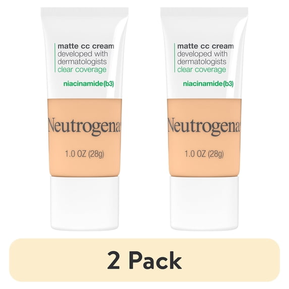 (2 pack) NEUTROGENA Clear Coverage Color Correcting Cream 1.0 oz. 2.0 / Porcelain