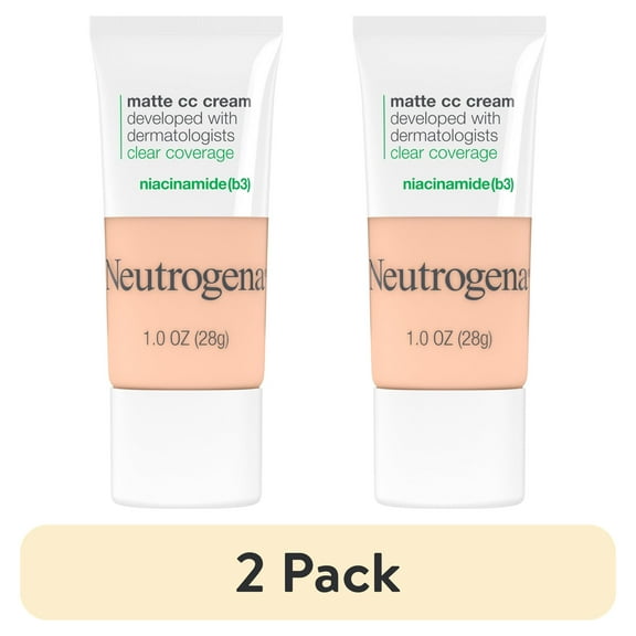 (2 pack) NEUTROGENA Clear Coverage Color Correcting Cream 1.0 oz. 1.0 / Shell