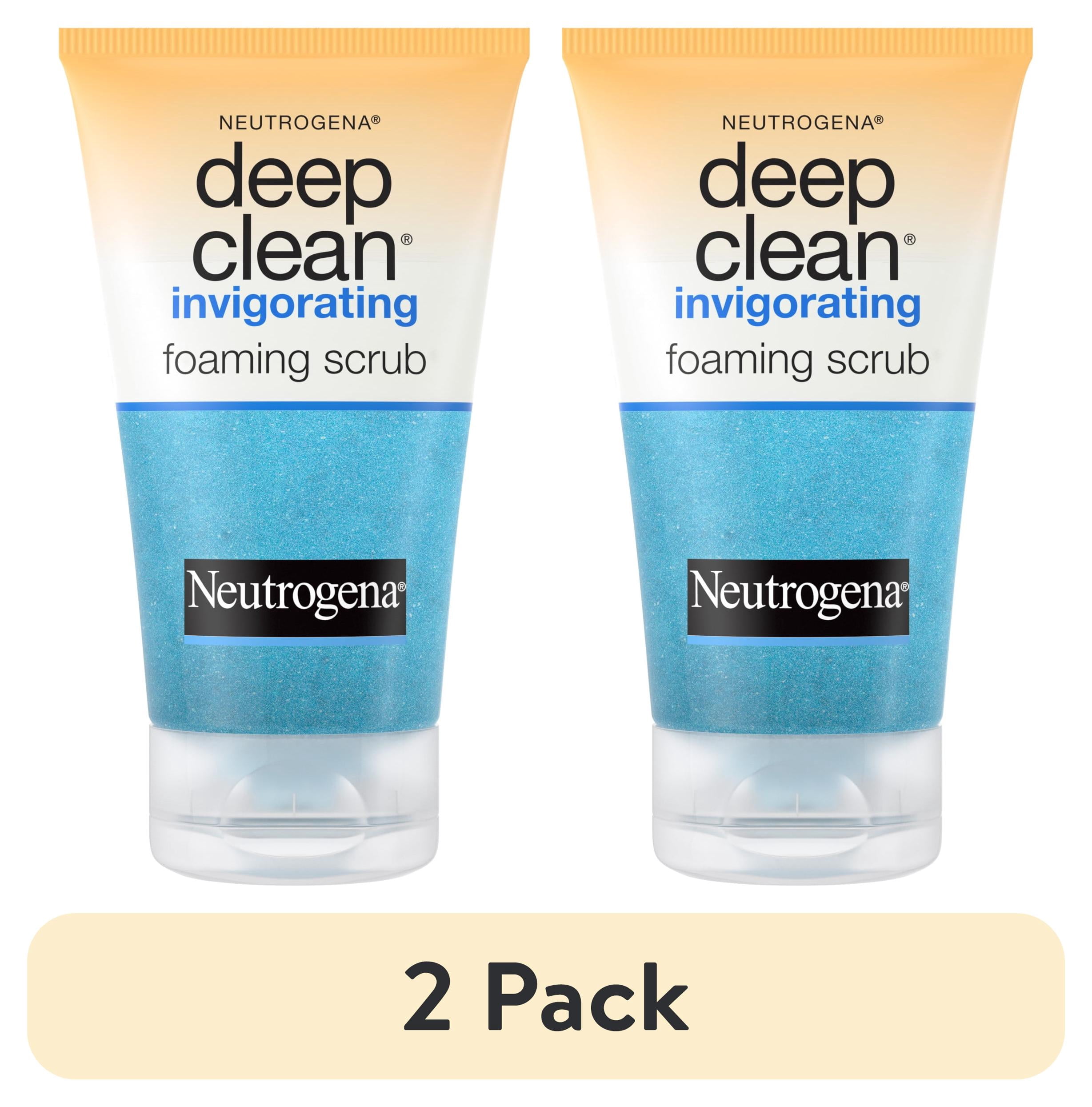 (2 pack) Neutrogena Deep Clean Invigorating Foaming Gel Face Scrub, 4.2 fl. oz