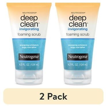 (2 pack) Neutrogena Deep Clean Invigorating Foaming Gel Face Scrub, 4.2 fl. oz