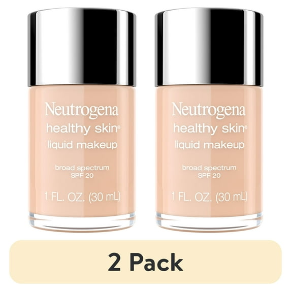 (2 pack) Neutrogena Healthy Skin Liquid Makeup, Medium Beige 80, 1 fl. oz