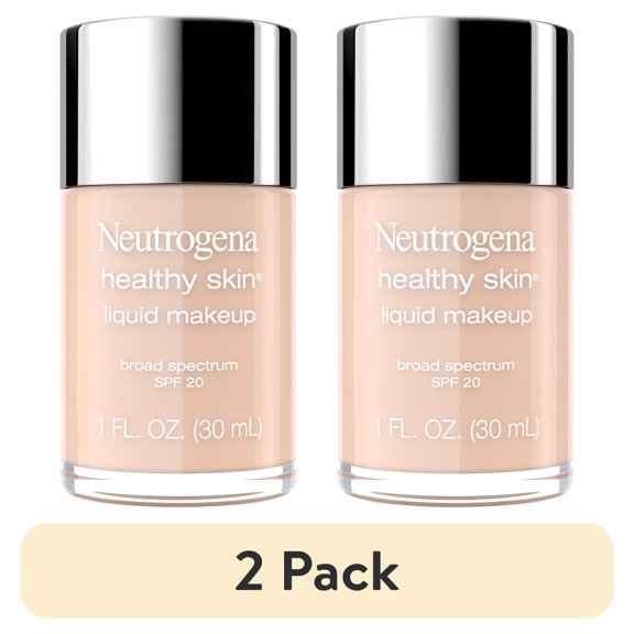 (2 pack) Neutrogena Healthy Skin Liquid Makeup, Natural Tan 100, 1 fl. oz