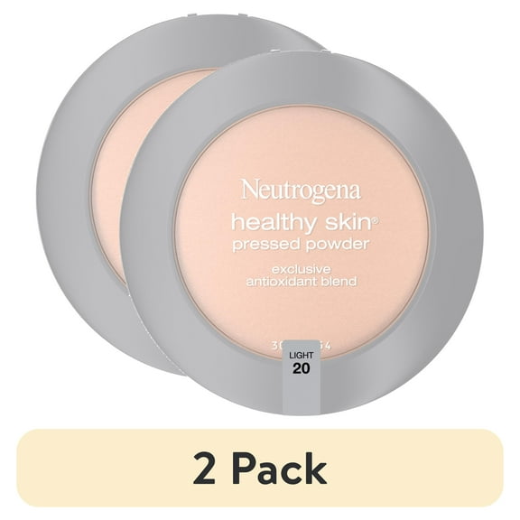 (2 pack) Neutrogena Healthy Skin Pressed Powder, Light 20,.34 oz
