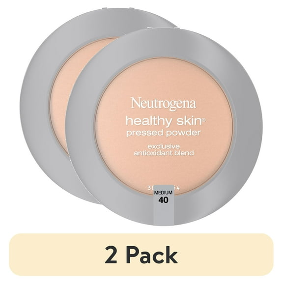 (2 pack) Neutrogena Healthy Skin Pressed Powder, Medium 40,.34 oz