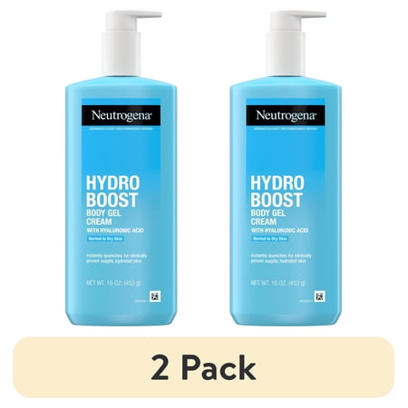 (2 pack) Neutrogena Hydro Boost Body Gel Cream with Hyaluronic Acid, 16 oz