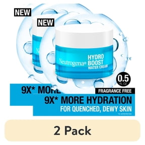 (2 pack) Neutrogena Hydro Boost Hyaluronic Acid Water Cream, Face Moisturizer, 0.5 fl oz
