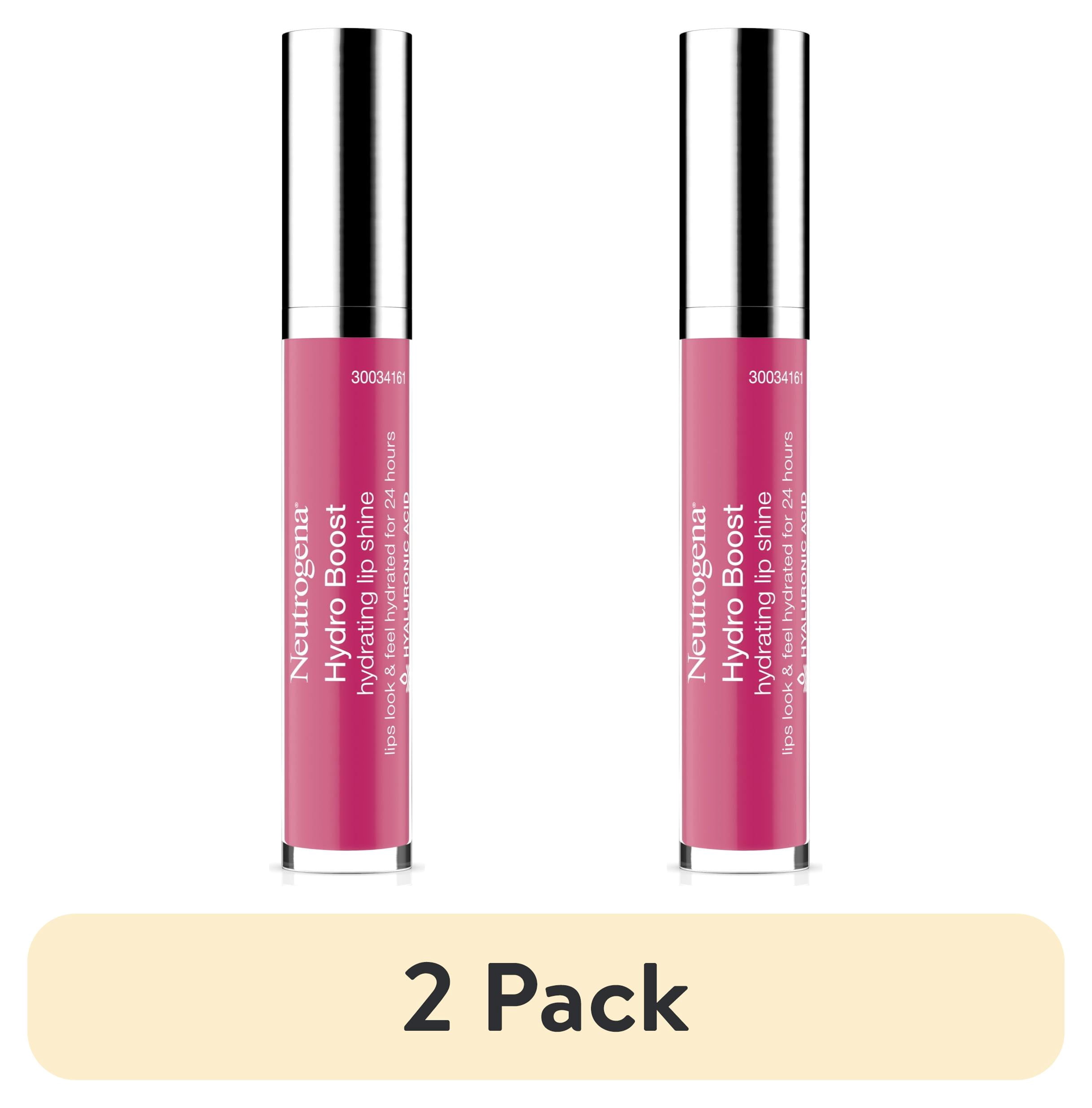 (2 pack) Neutrogena Hydro Boost Hydrating Lip Gloss, Vibrant Raspberry, 0.1 oz
