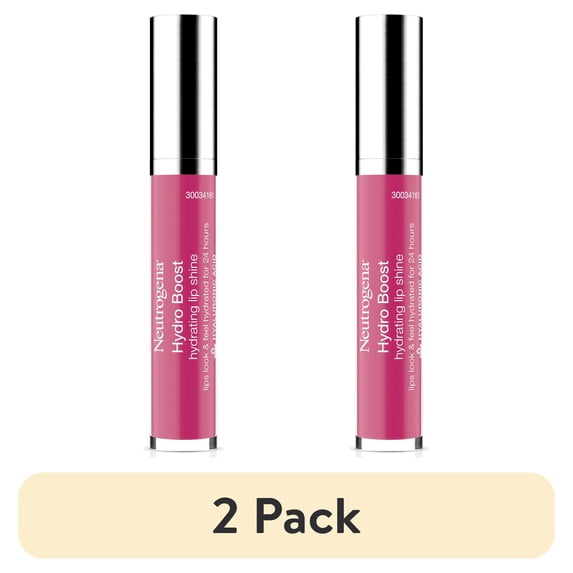 (2 pack) Neutrogena Hydro Boost Hydrating Lip Gloss, Vibrant Raspberry, 0.1 oz