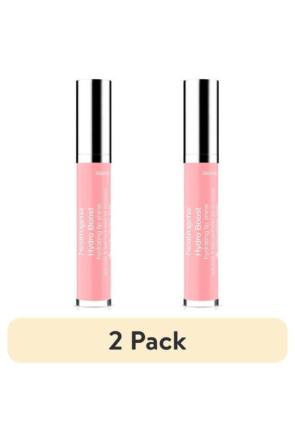 (2 pack) Neutrogena Hydro Boost Moisturizing Lip Gloss, 10 Soft Blush, 0.1 oz