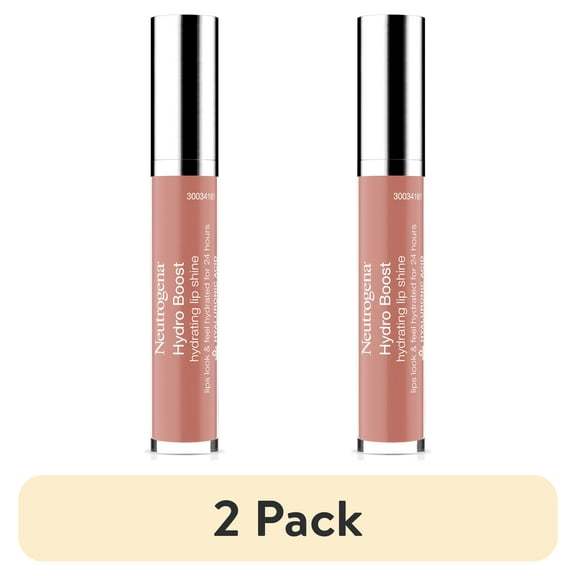 (2 pack) Neutrogena Hydro Boost Moisturizing Lip Gloss, 20 Berry Brown, 0.1 oz