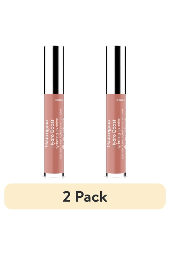 (2 pack) Neutrogena Hydro Boost Moisturizing Lip Gloss, 20 Berry Brown, 0.1 oz