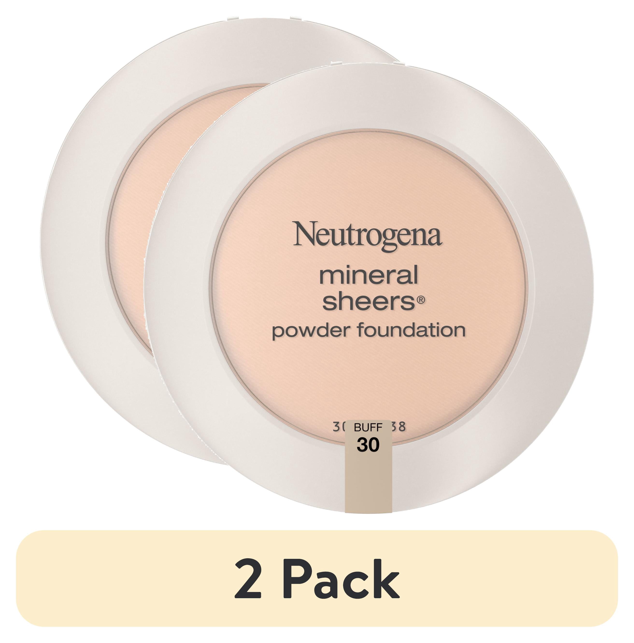 (2 pack) Neutrogena Mineral Sheers Oil-Free Powder Foundation, Buff 30,.34 oz