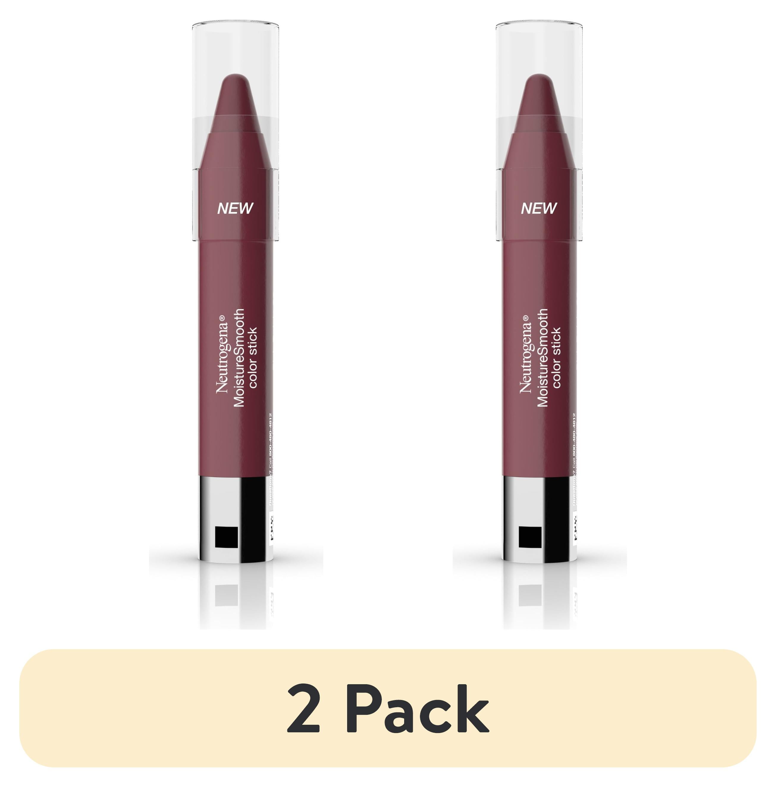 (2 pack) Neutrogena MoistureSmooth Color Stick, 80 Rich Raisin,.011 oz