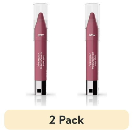(2 pack) Neutrogena MoistureSmooth Color Stick Lipstick, Pink Grapefruit,.011 oz