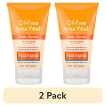 (2 pack) Neutrogena Oil-Free Acne Face Scrub with 2% Salicylic Acid, 4.2 fl. oz