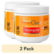 (2 pack) Neutrogena Rapid Clear Acne Treatment Pads, Salicylic Acid Face Cleansing Acne Wipes, 60 Count