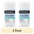 thumbnail image 1 of (2 pack) Neutrogena Ultra Sheer SPF 50 Mineral Sunscreen Stick, Face Sunscreen, Zinc Oxide, 1.5 oz, 1 of 13
