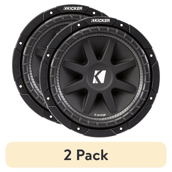 (2 pack) New Kicker 43C124 Classic 12" Comp 4 Ohm SVC Subwoofer