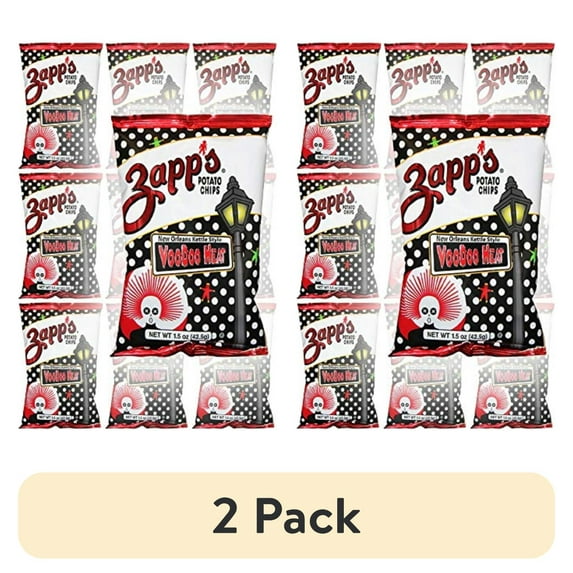 (2 pack) Zapp's New Orleans Kettle Potato Chips VooDoo Heat | 12 Bags