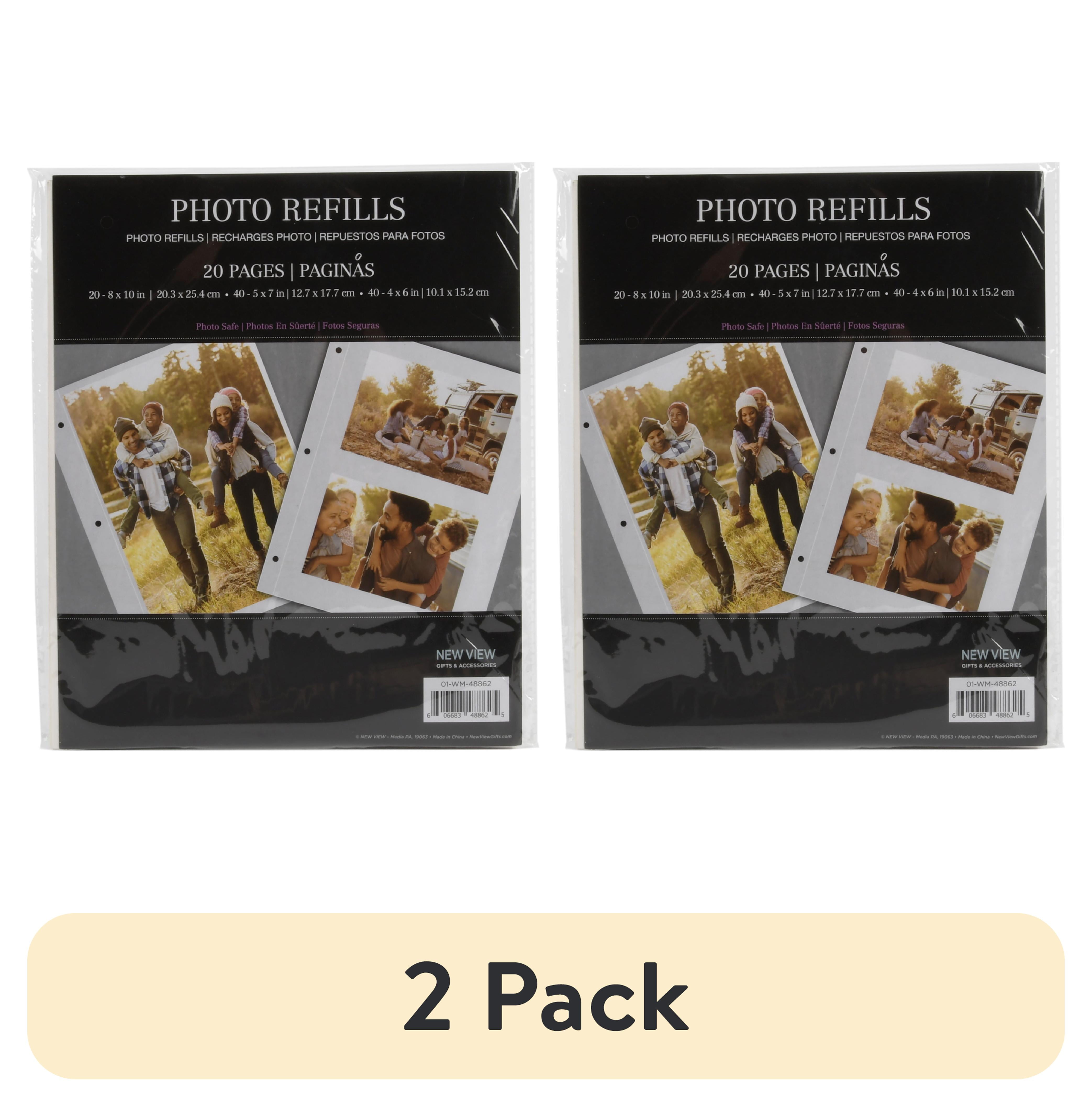 (2 pack) New View Gifts 8" x 10" Magnetic Photo Album Page Refills, 20 Pages