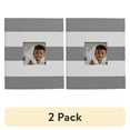 thumbnail image 1 of (2 pack) New View Gifts Grey Stripe Photo Album with Framed Front, Holds 208 4"x6" Photos, 1 of 6
