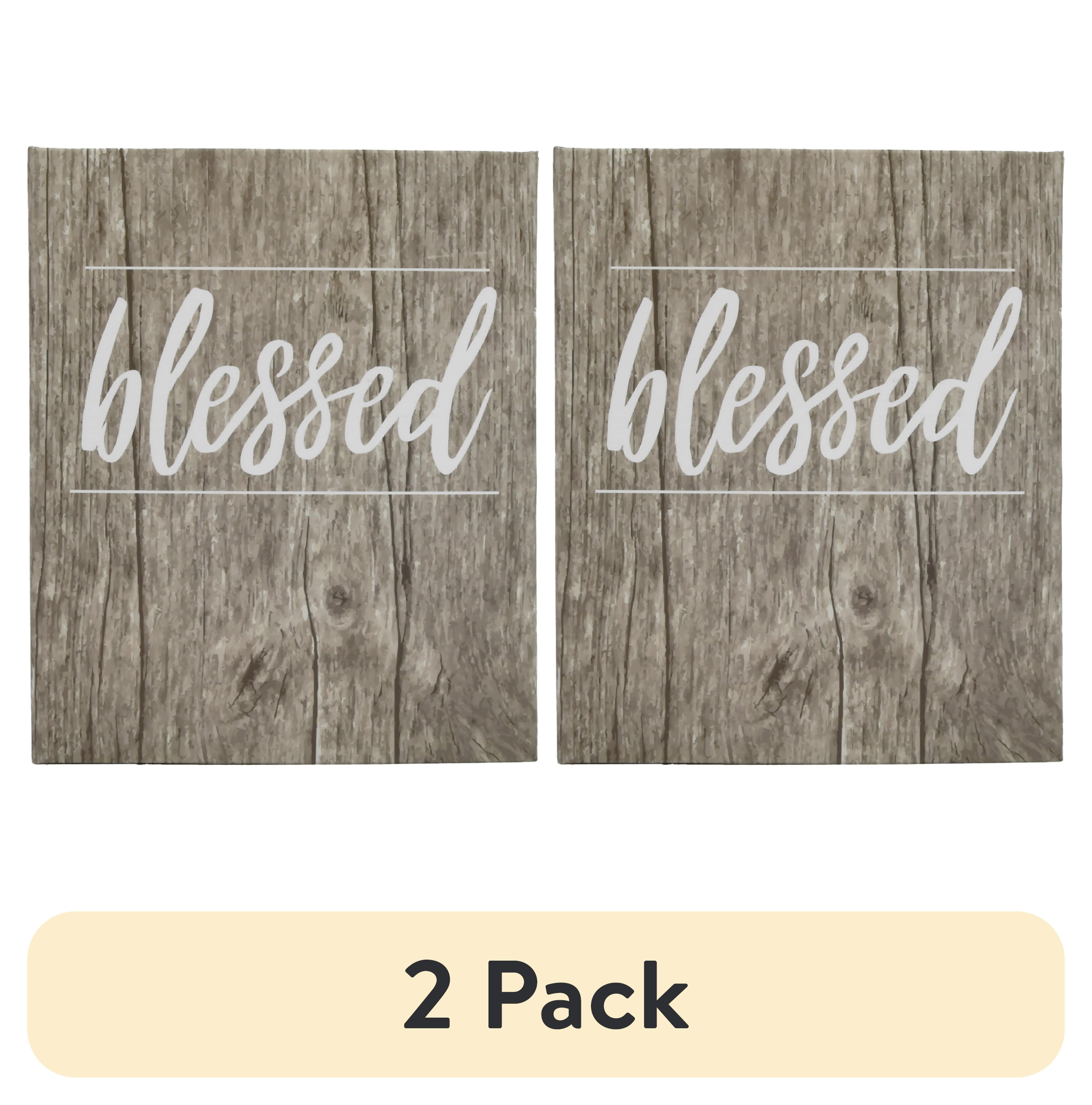 (2 pack) New View Gifts Grey Washed Blessed Wood Plank Photo Album, Holds 208 4"x6" Photographss