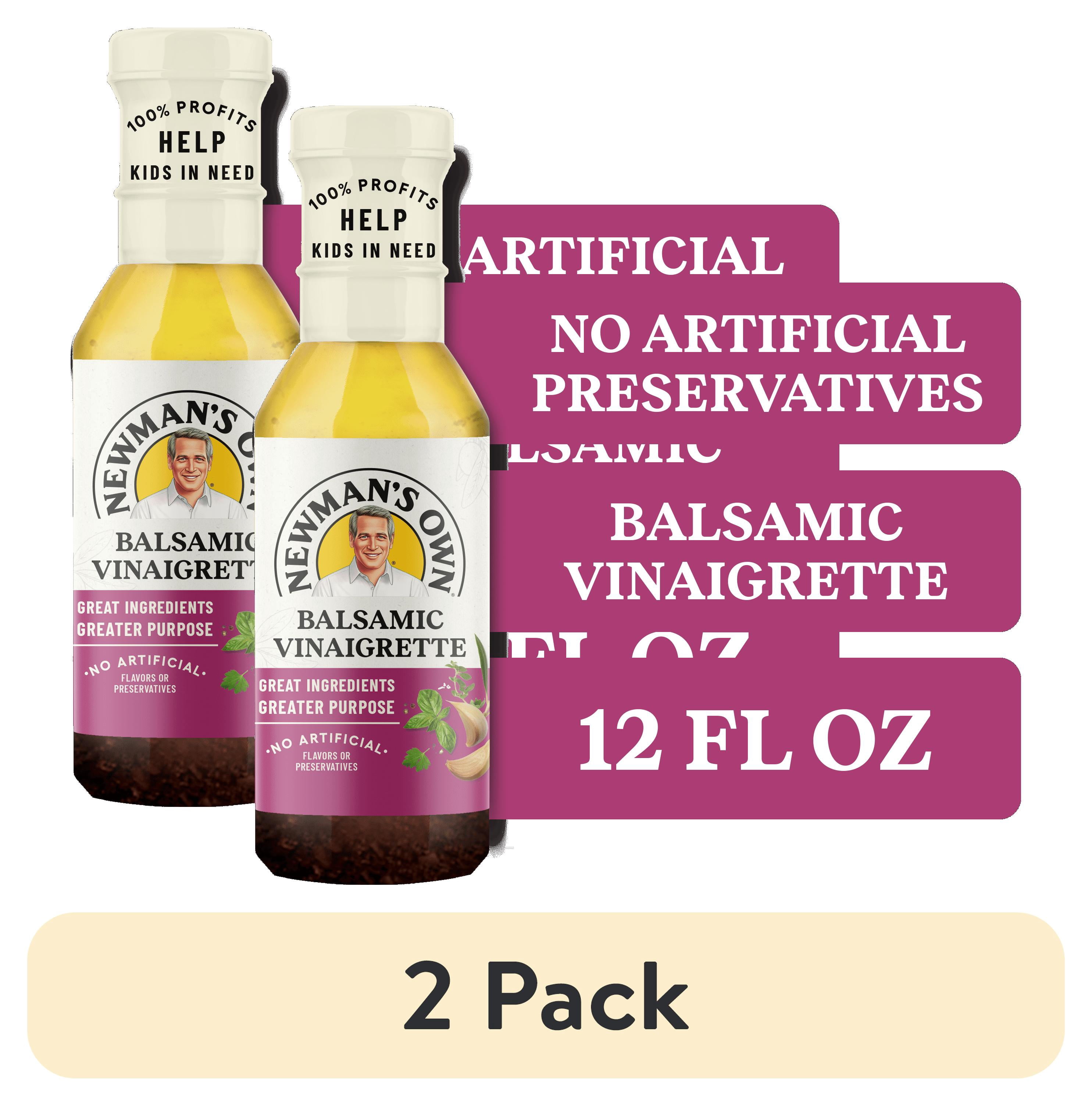 (2 pack) Newman's Own Balsamic Vinaigrette Salad Dressing and Marinade, 12 fl oz