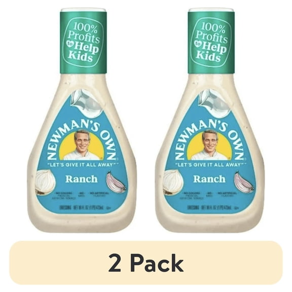 (2 pack) Newman's Own Dressing, Ranch, 16 Fl Oz, Pack of 2