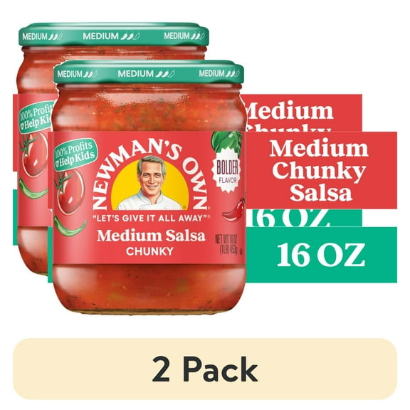 (2 pack) Newman's Own Medium Salsa 16 oz