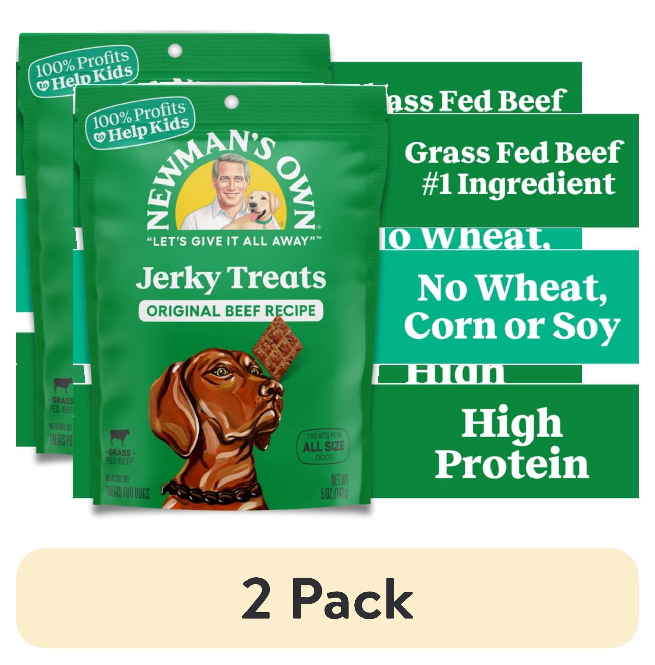 (2 pack) Newman's Own Original Recipe Beef Jerky Treats for Dogs