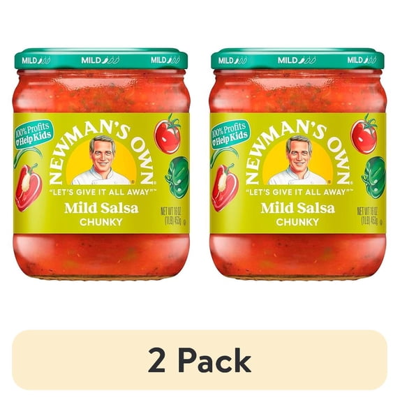 (2 pack) Newmans Own Salsa, Mild, 16 Oz ( Pack of 3 )