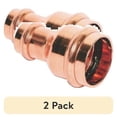 thumbnail image 1 of (2 pack) Nibco 9001300PCU 3/4 x 1/2 In. Press by Press Copper Pipe Reducing Coupling - Quantity 1, 1 of 4