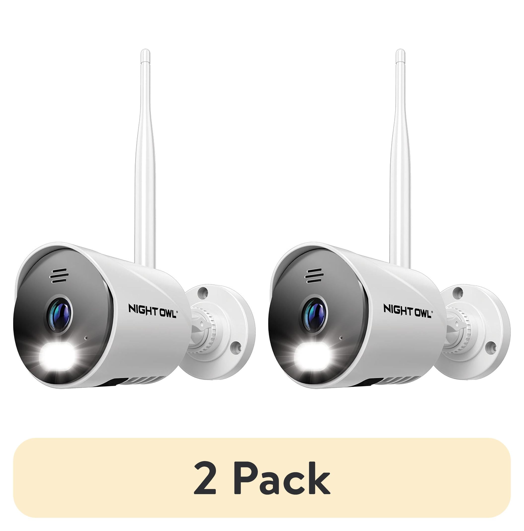 (2 pack) Night Owl Wi-Fi IP 1080p HD Spotlight Surveillance Bullet Cameras