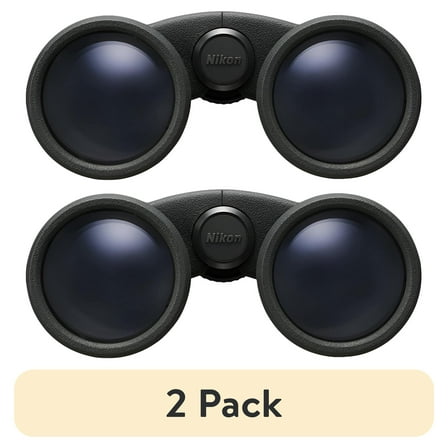 (2 pack) Nikon PROSTAFF P3 10x 42-mm Binoculars with Neck Strap, Case, and Caps, 16777