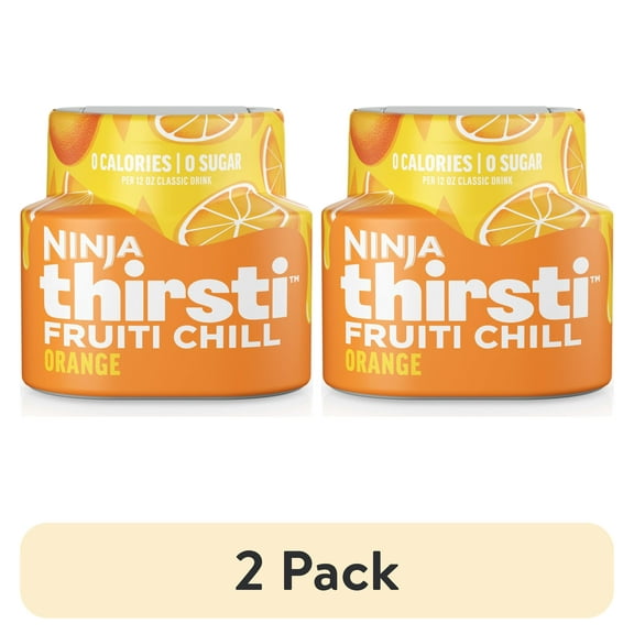 (2 pack) Ninja Thirsti FRUITI CHILL Orange Flavored Liquid Water Drops, 1 Flavor Pod, WCFOTNG61