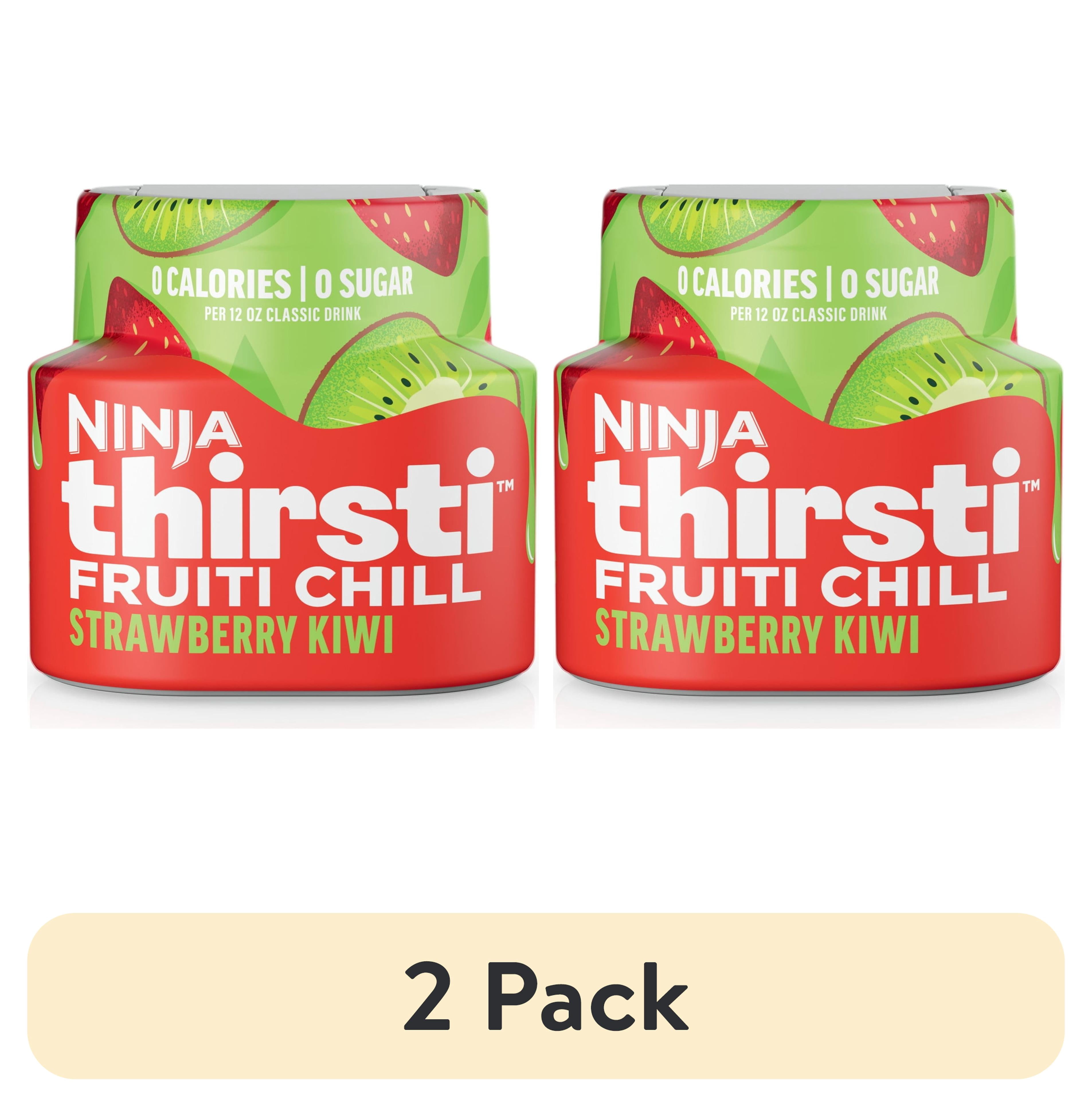 (2 pack) Ninja Thirsti Fruiti Chill Strawberry Kiwi Flavored Liquid Water Drops, 1 Flavor Pod, WCFSTKW61
