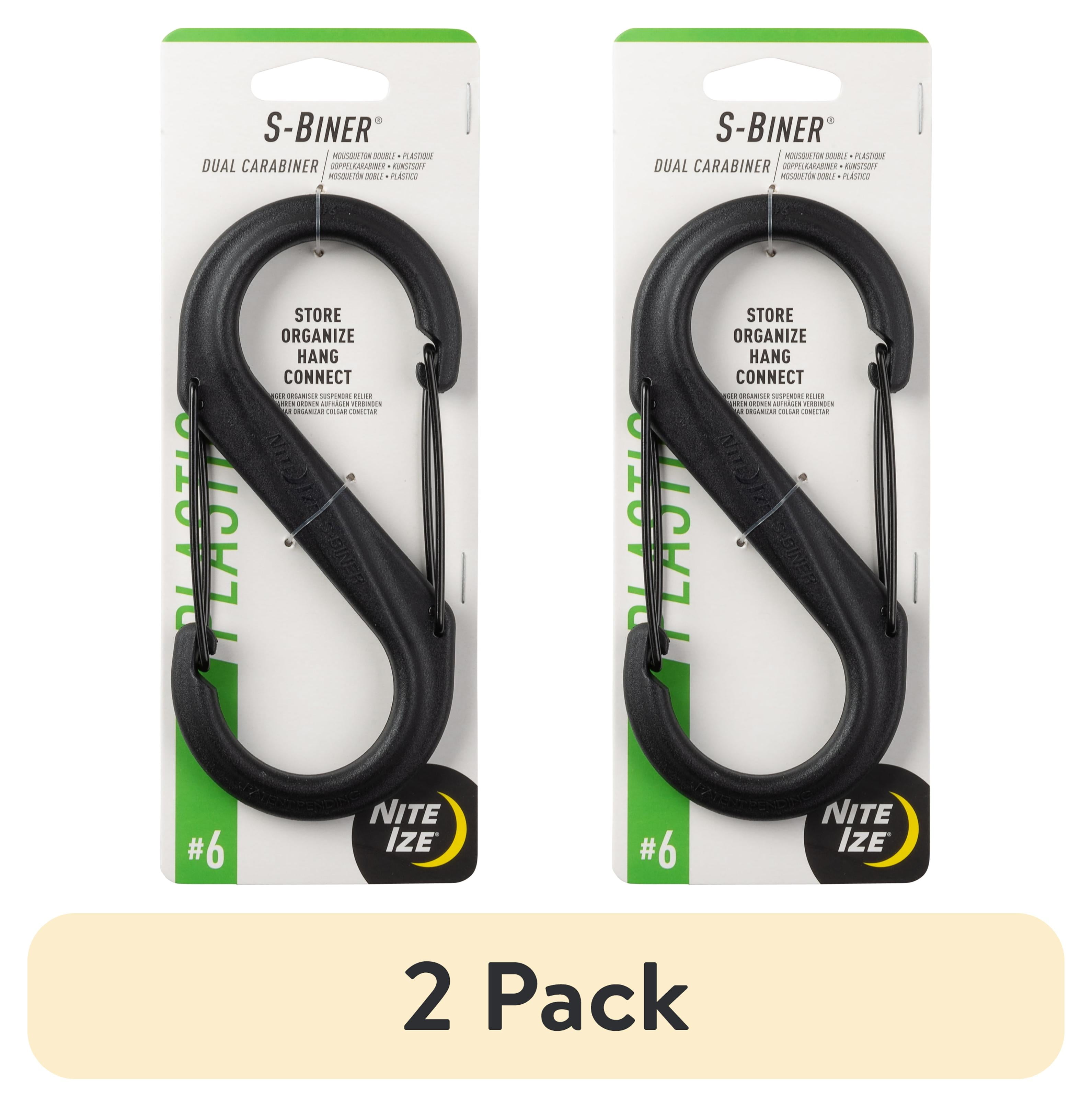Nite Ize S-Biner® Plastic Dual Carabiner #6 - Black - Walmart.com