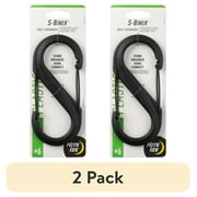 2 pack Nite Ize S-Biner  Plastic Dual Carabiner #6 - Black