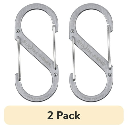 (2 pack) Nite Ize S-Biner Dual Carabiner #4 Stainless Steel